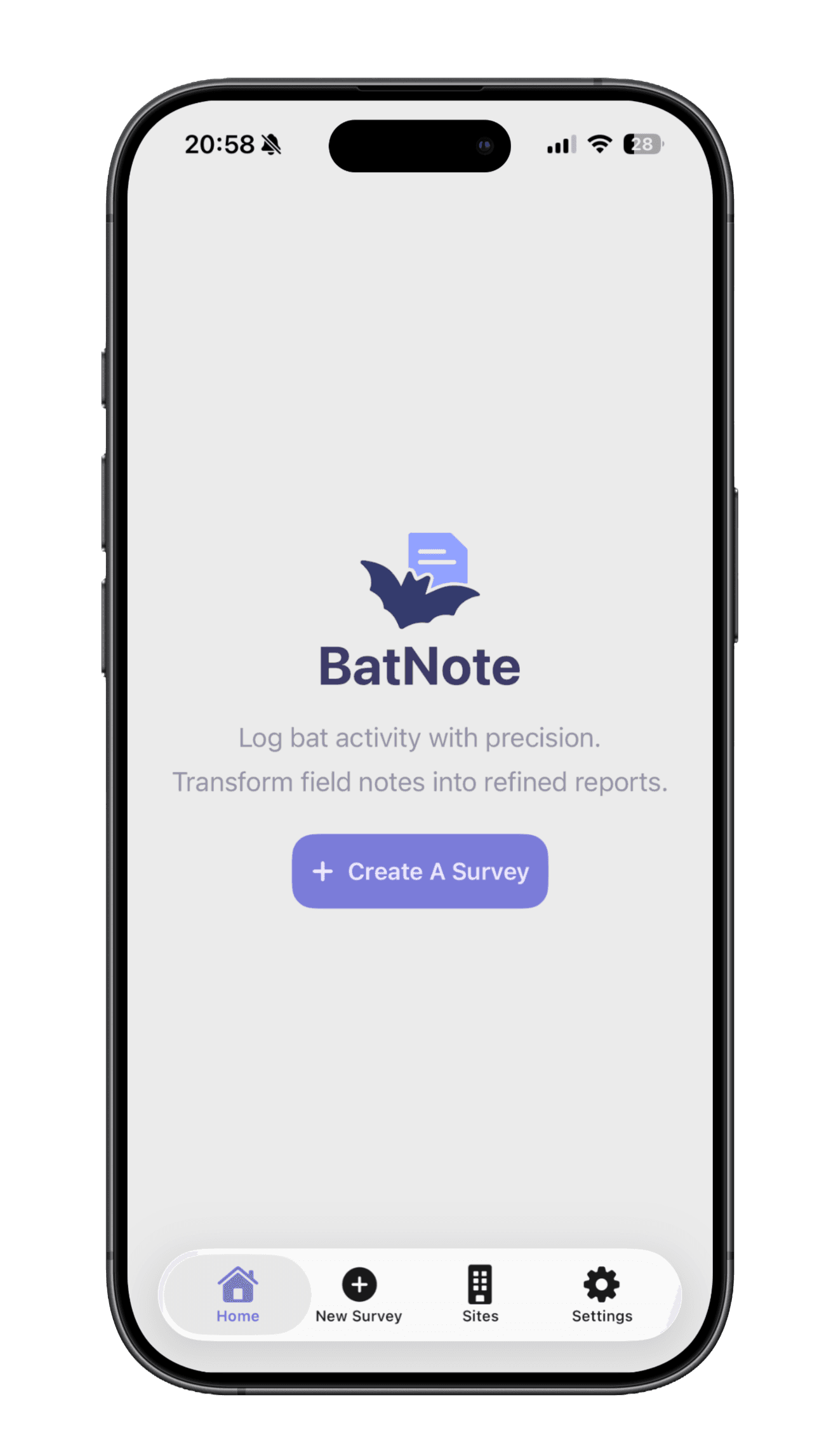 BatNote iOS app preview
