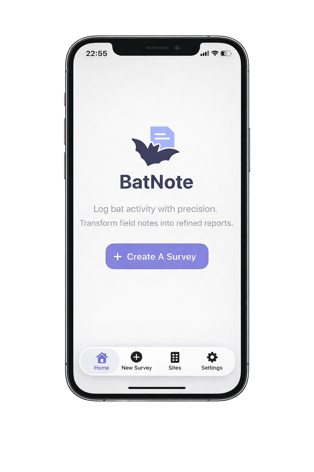 BatNote iOS app preview